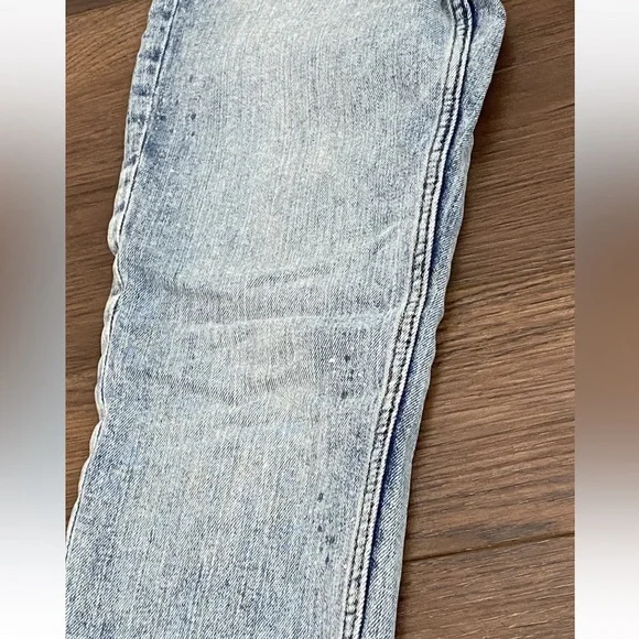 Zara Basic Jeans Women's Sz 4 Denim Z1975 Ankle Cuffed Mid Rise Straight Leg - Picture 13 of 16